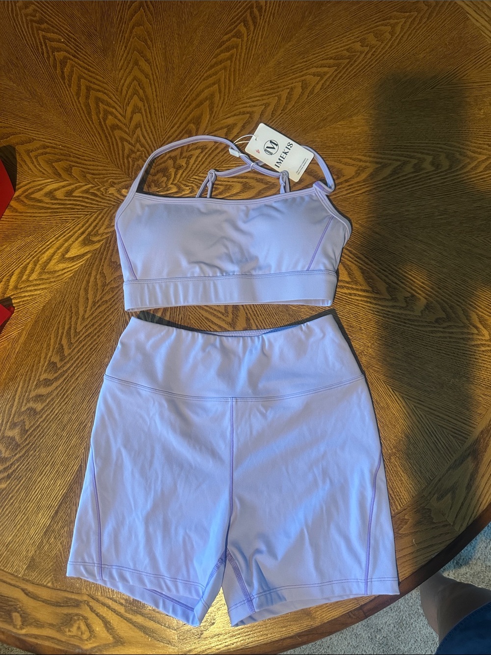 Lavender Strappy Sports Bra — Light Support